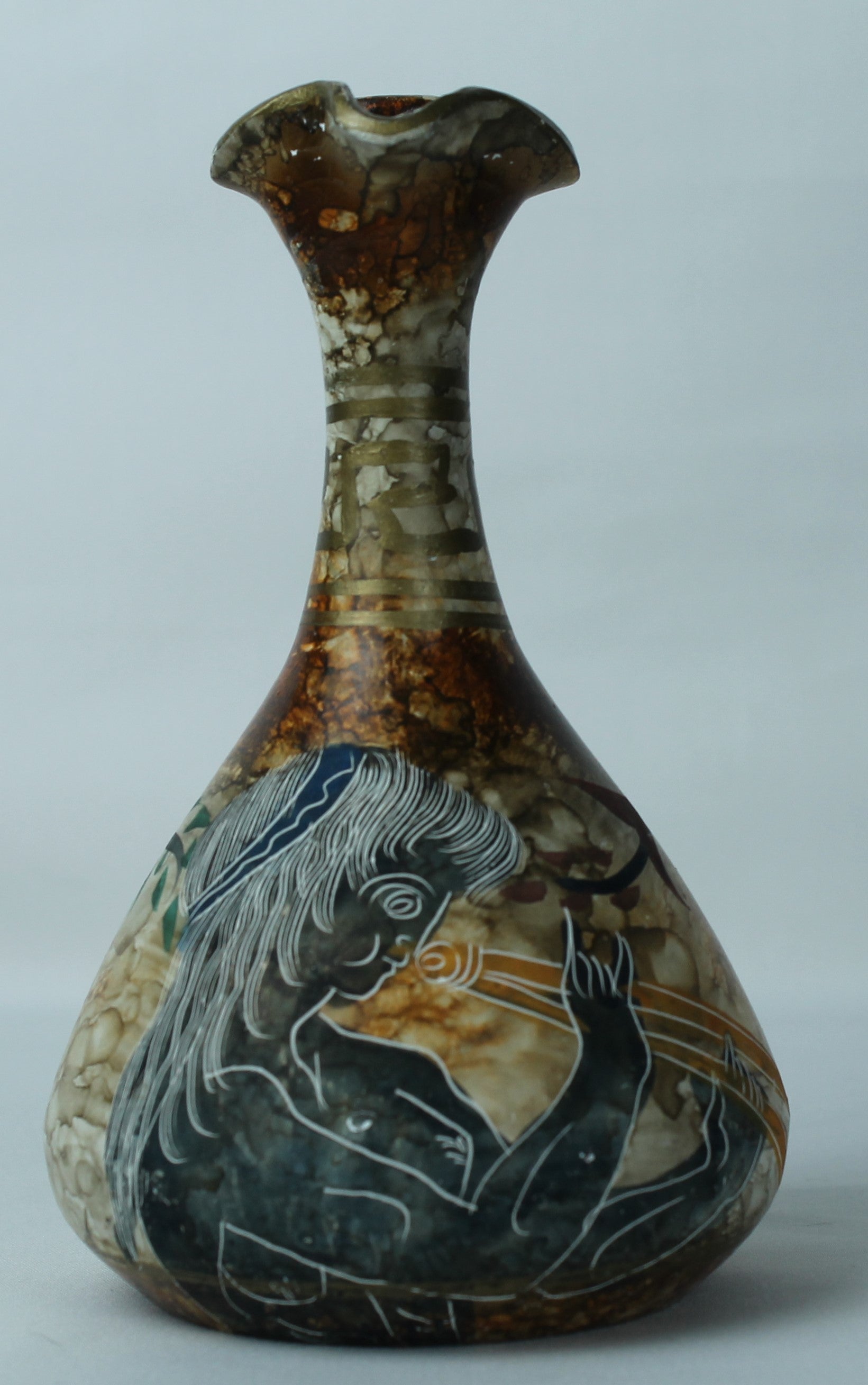 Decoratieve Interbellum Kan / Vaas met Figuratief Decor – ca. 1920–1930