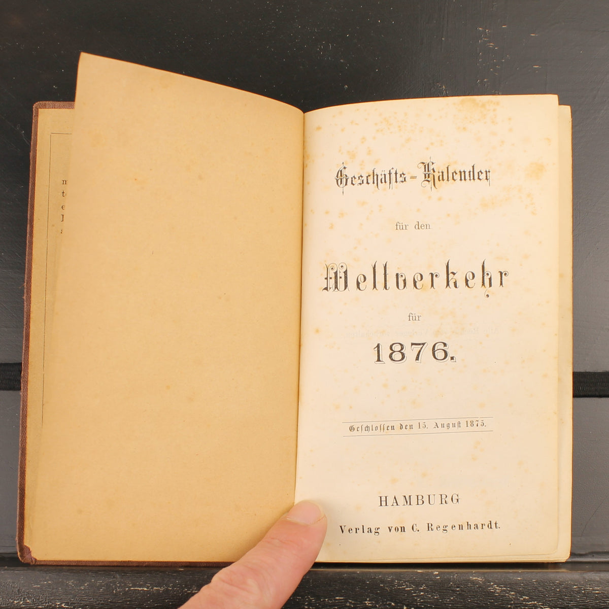 C. Regenhardt's Business Calendar for World Trade | First Annual Edition 1876