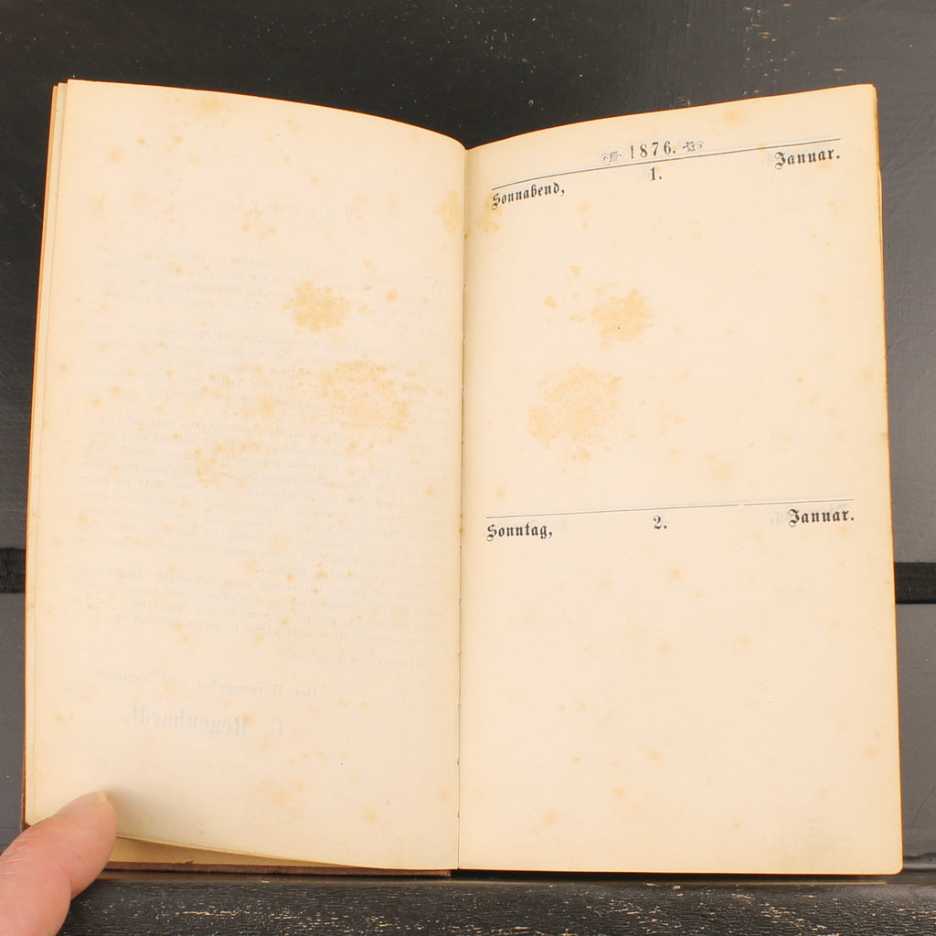 Calendario commerciale per il traffico mondiale di C. Regenhardt | Primo anno 1876