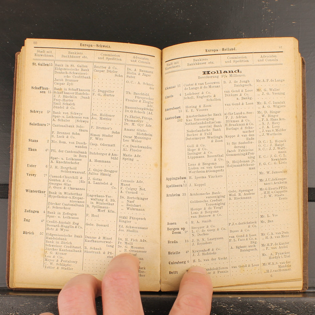 Calendario commerciale per il traffico mondiale di C. Regenhardt | Primo anno 1876