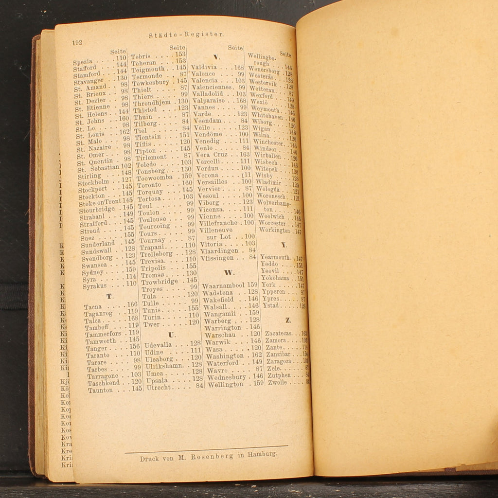 Calendario commerciale per il traffico mondiale di C. Regenhardt | Primo anno 1876