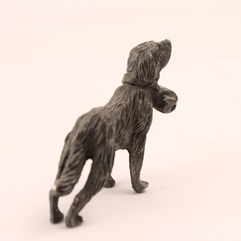Saint Bernard with Rescue Barrel | Metal Miniature | 6 cm