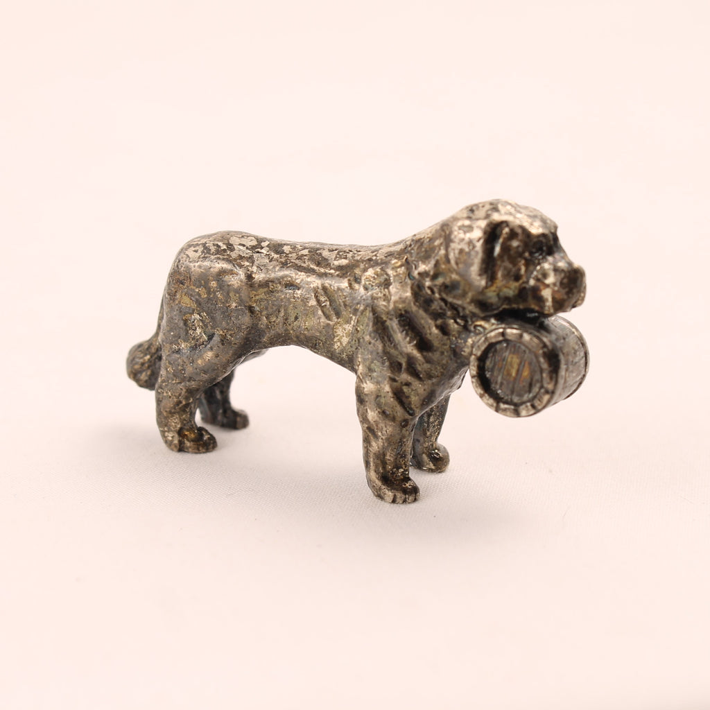 Saint-Bernard avec tonnelet de sauvetage | Miniature en métal | 5,3 cm