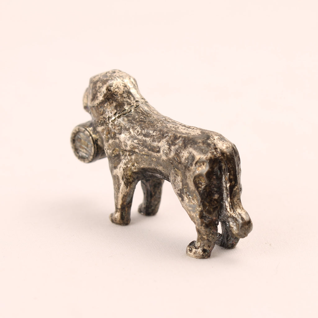 Saint-Bernard avec tonnelet de sauvetage | Miniature en métal | 5,3 cm