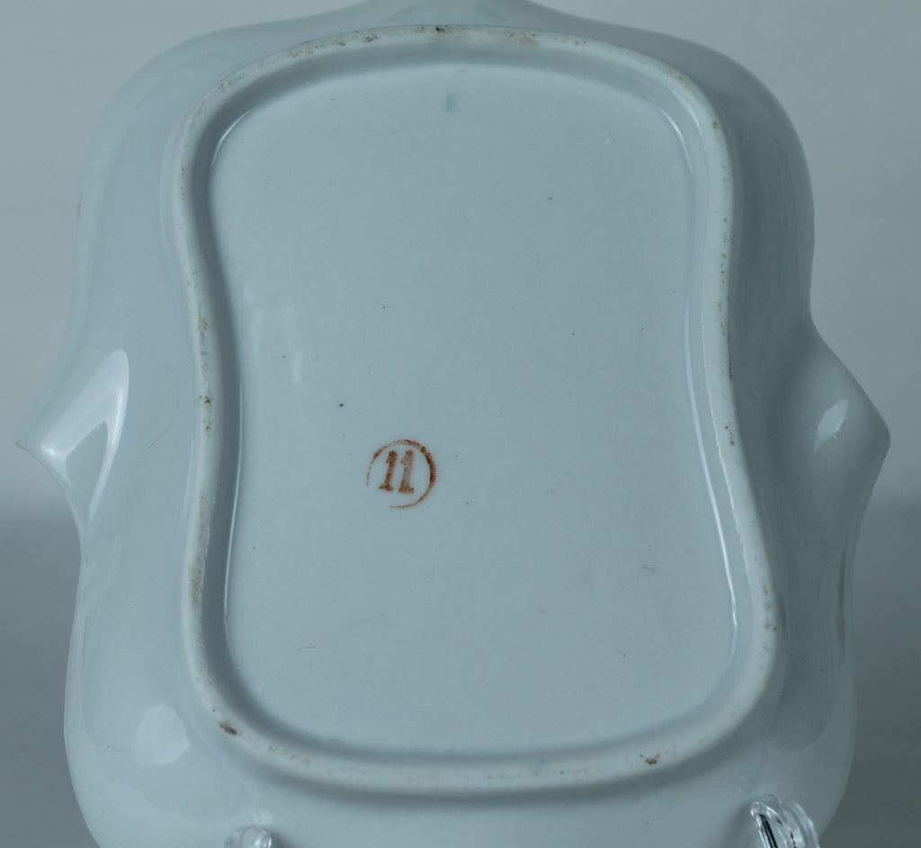Coupe décorative en porcelaine à décor floral et aviaire asiatique