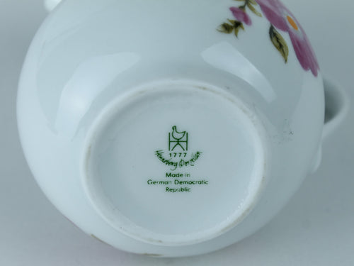 DDR Porseleinen Melkkannetje | Henneberg Porzellan Ilmenau (GDR) – 10 cm