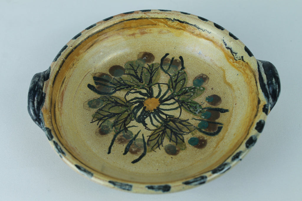 Portugees handgemaakt aardewerken schaaltje (14 cm) – Olaria de Almancil, Algarve