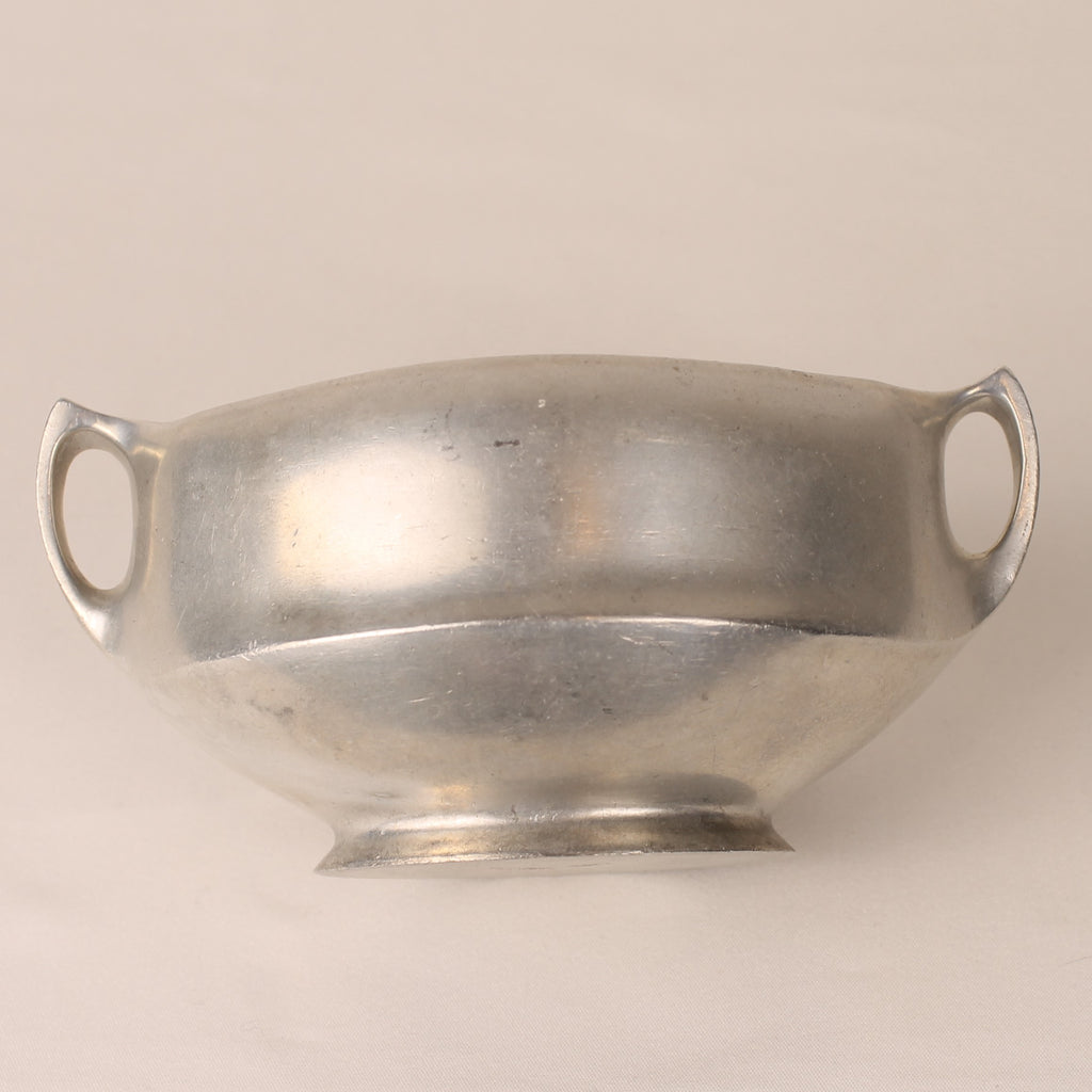 Sucrier Picquot Ware Magnalium à deux anses – Made in England (milieu du siècle)