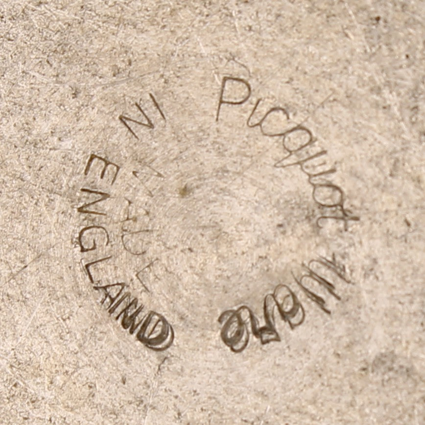 Sucrier Picquot Ware Magnalium à deux anses – Made in England (milieu du siècle)