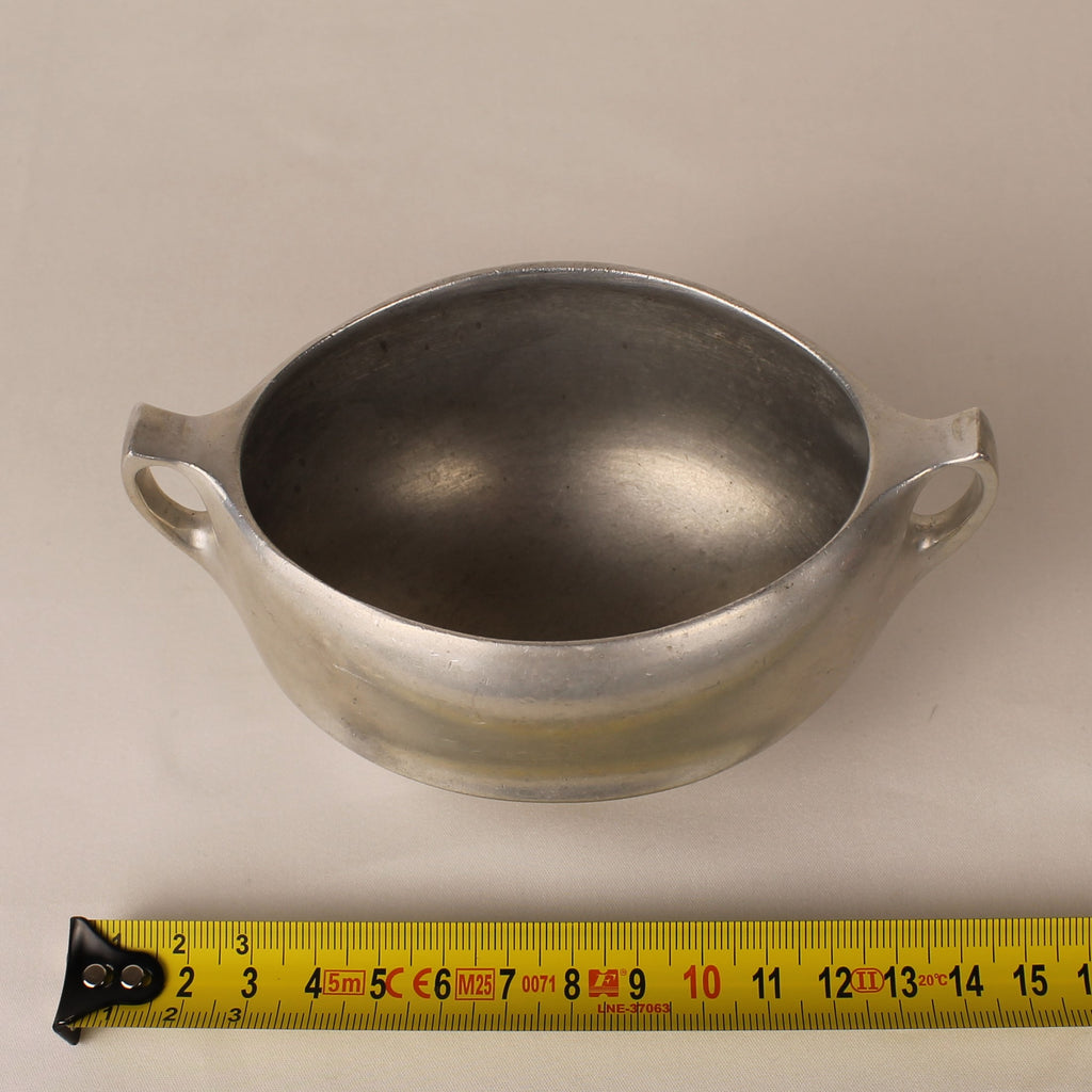 Sucrier Picquot Ware Magnalium à deux anses – Made in England (milieu du siècle)