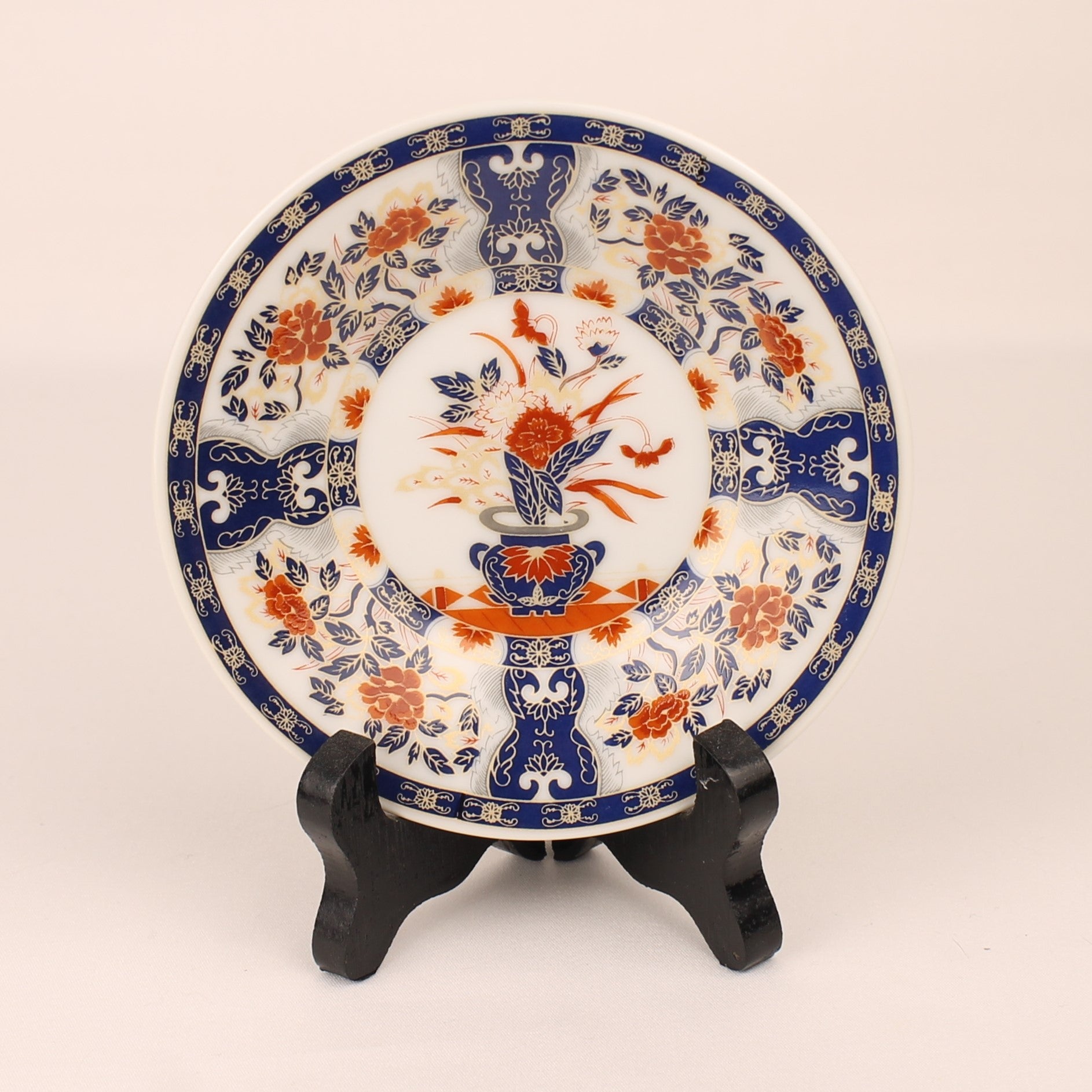 Aziatische Porseleinen Kop & Schotel met Imari-decor – Espressoformaat