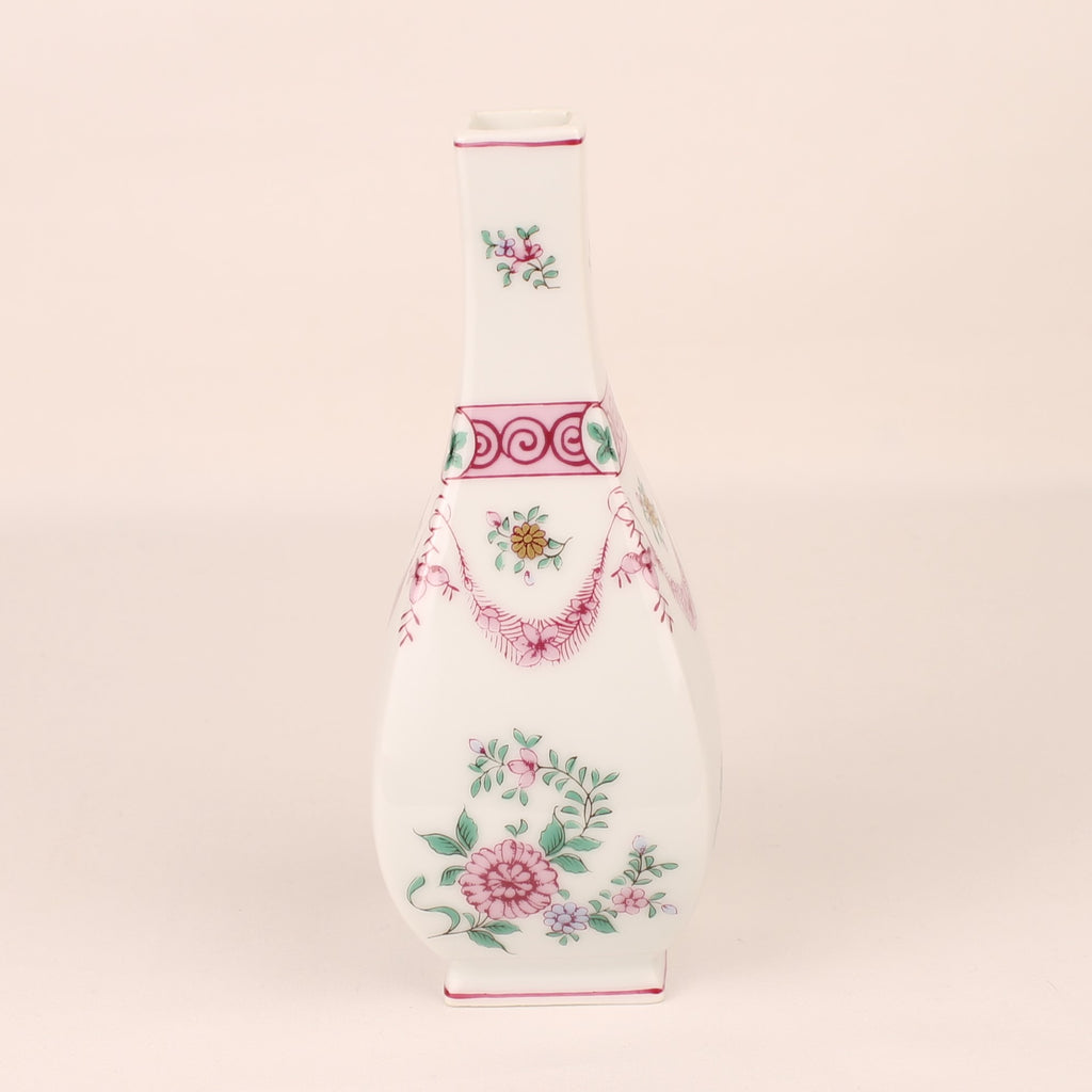 Vase en porcelaine Peony Lowestoft | Imprimé floral rose