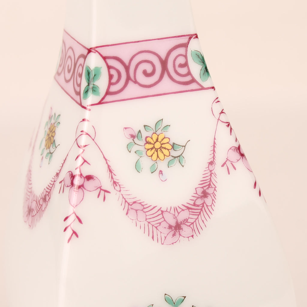 Vase en porcelaine Peony Lowestoft | Imprimé floral rose