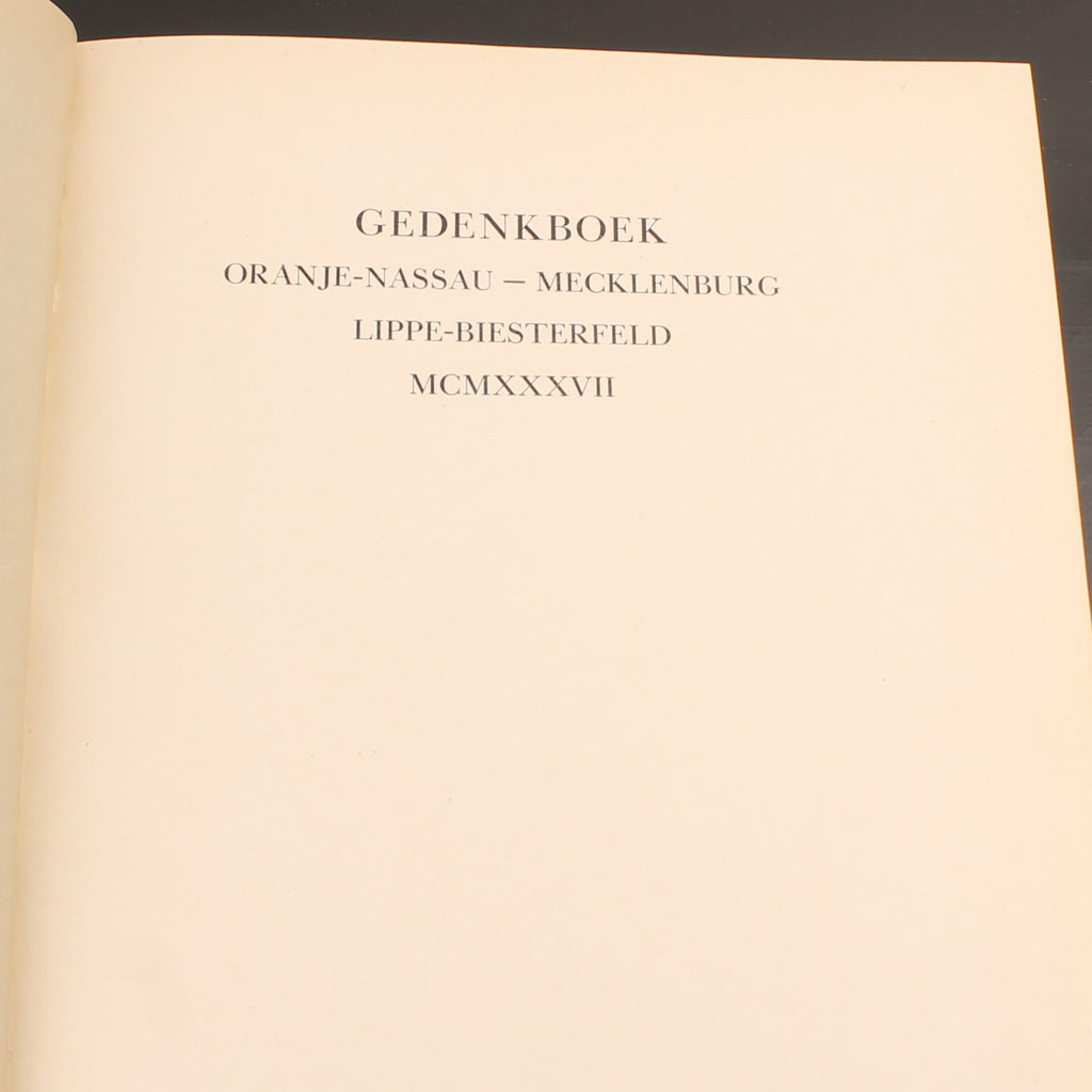 Libro conmemorativo Oranje-Nassau | Boda de Juliana y Bernardo 1937