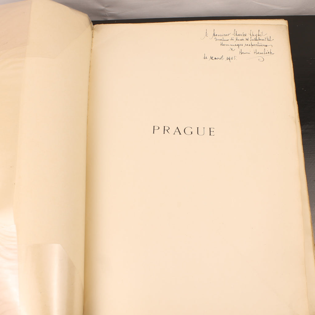 Prague - Henri Hantich - First Edition 1905 - Author's dedication to Karel Chytil