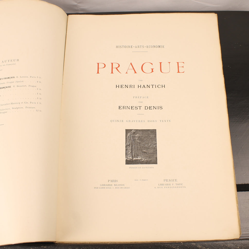 Prague - Henri Hantich - First Edition 1905 - Author's dedication to Karel Chytil