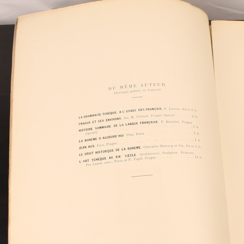 Prague - Henri Hantich - First Edition 1905 - Author's dedication to Karel Chytil