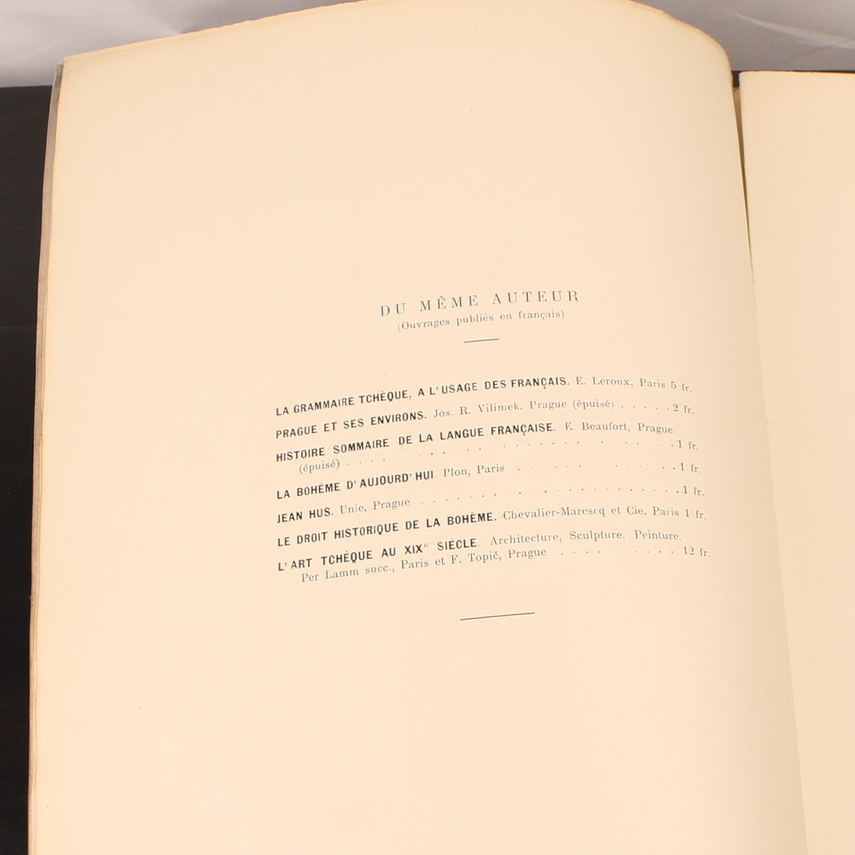 Prague - Henri Hantich - First Edition 1905 - Author's dedication to Karel Chytil