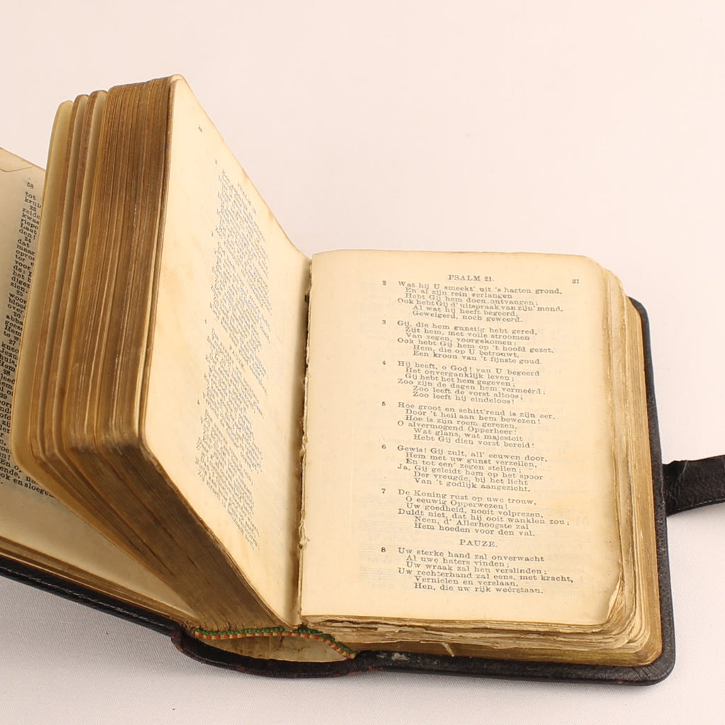 Bible de poche – Le Nouveau Testament – Gebr. Zomer & Keuning – Reliure en cuir avec fermoir – vers 1940