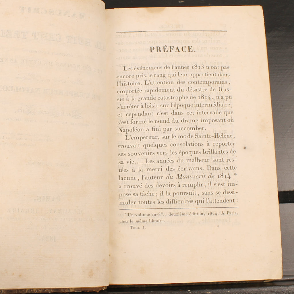 Napoleontisch Geschiedenisboek 1824 | Baron Fain | Originele Uitvouwbare Kaart
