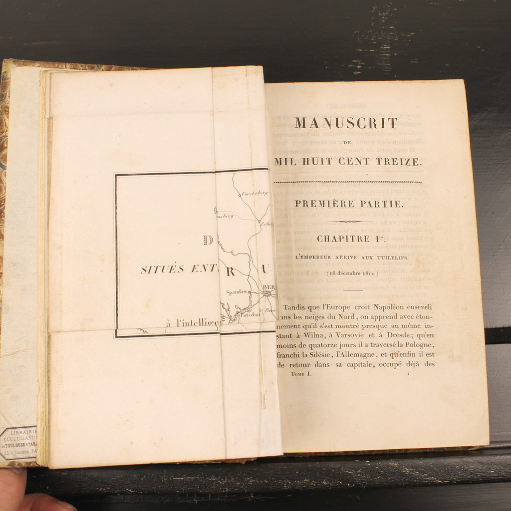 Napoleontisch Geschiedenisboek 1824 | Baron Fain | Originele Uitvouwbare Kaart