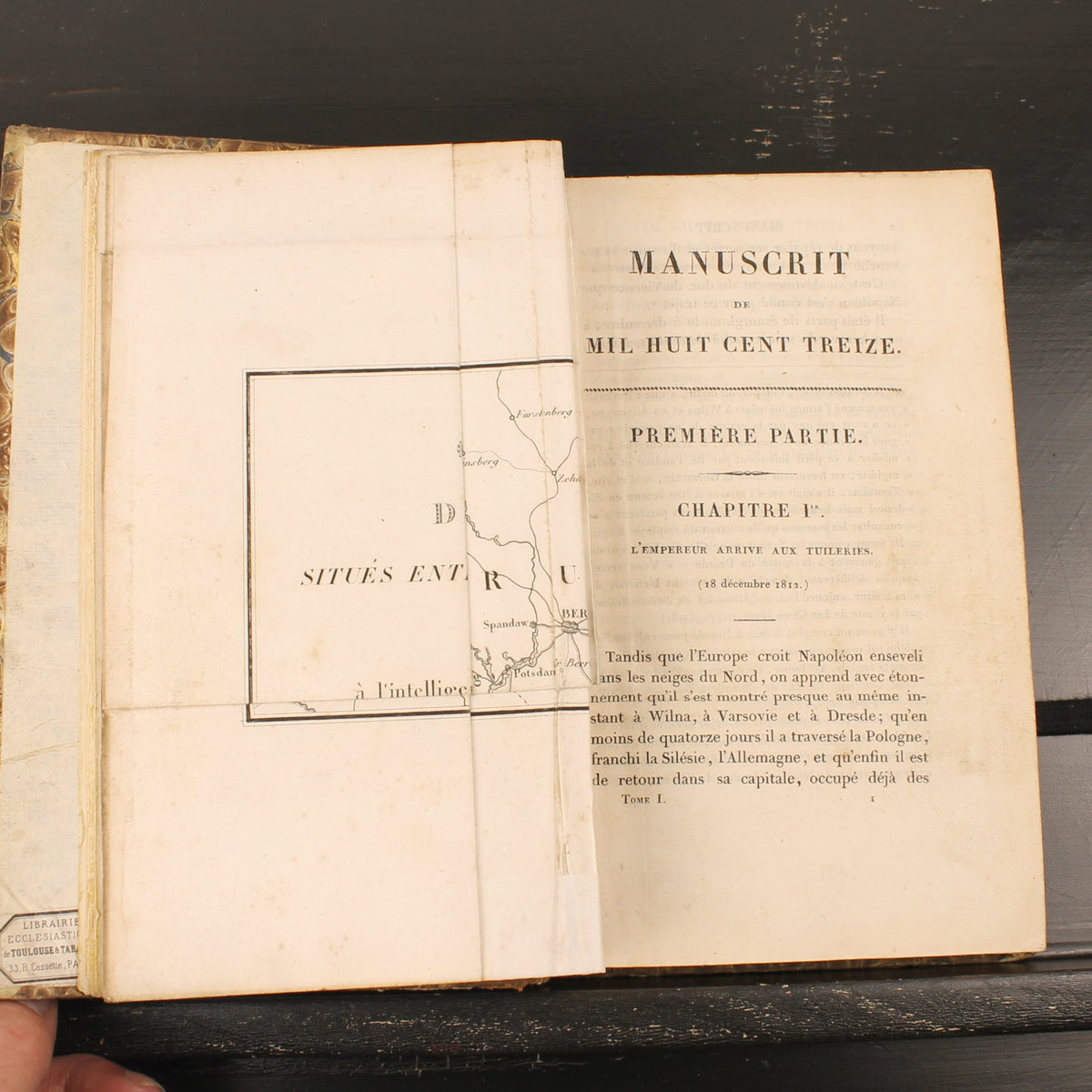Napoleontisch Geschiedenisboek 1824 | Baron Fain | Originele Uitvouwbare Kaart