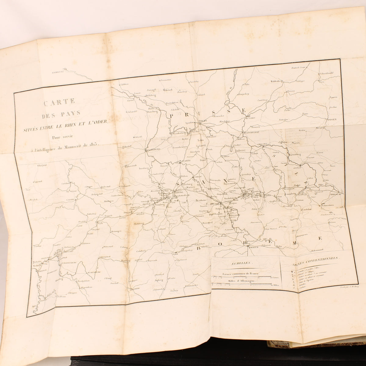 Napoleontisch Geschiedenisboek 1824 | Baron Fain | Originele Uitvouwbare Kaart