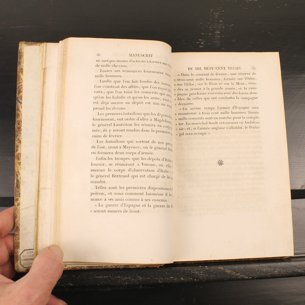 Napoleontisch Geschiedenisboek 1824 | Baron Fain | Originele Uitvouwbare Kaart