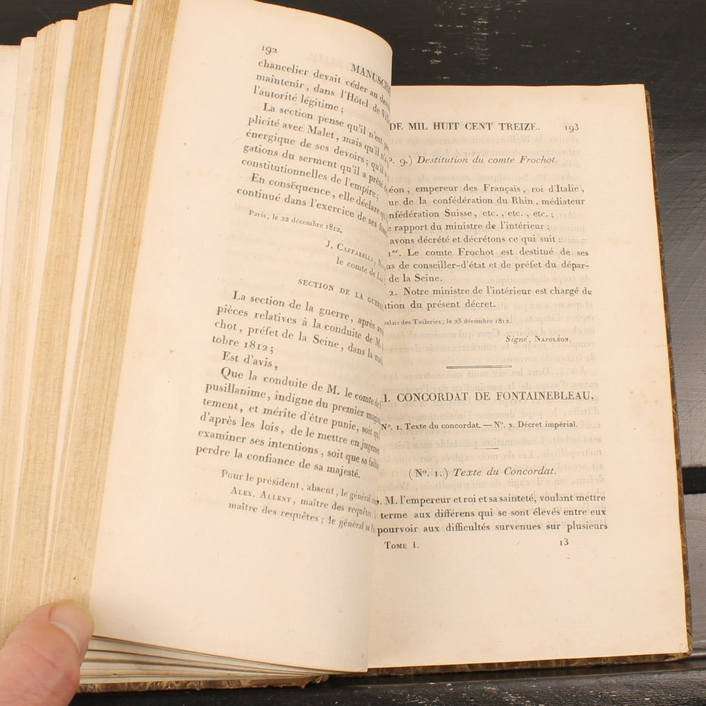 Napoleontisch Geschiedenisboek 1824 | Baron Fain | Originele Uitvouwbare Kaart