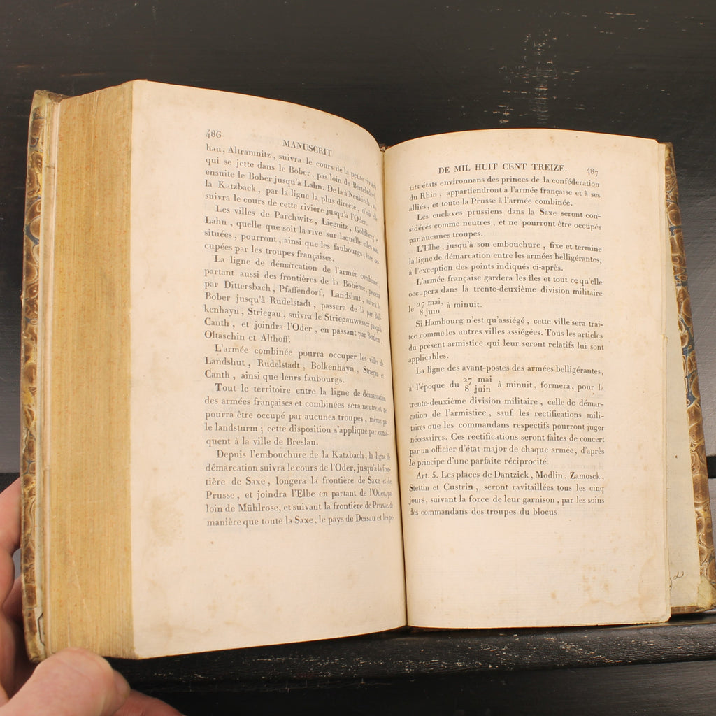Napoleontisch Geschiedenisboek 1824 | Baron Fain | Originele Uitvouwbare Kaart