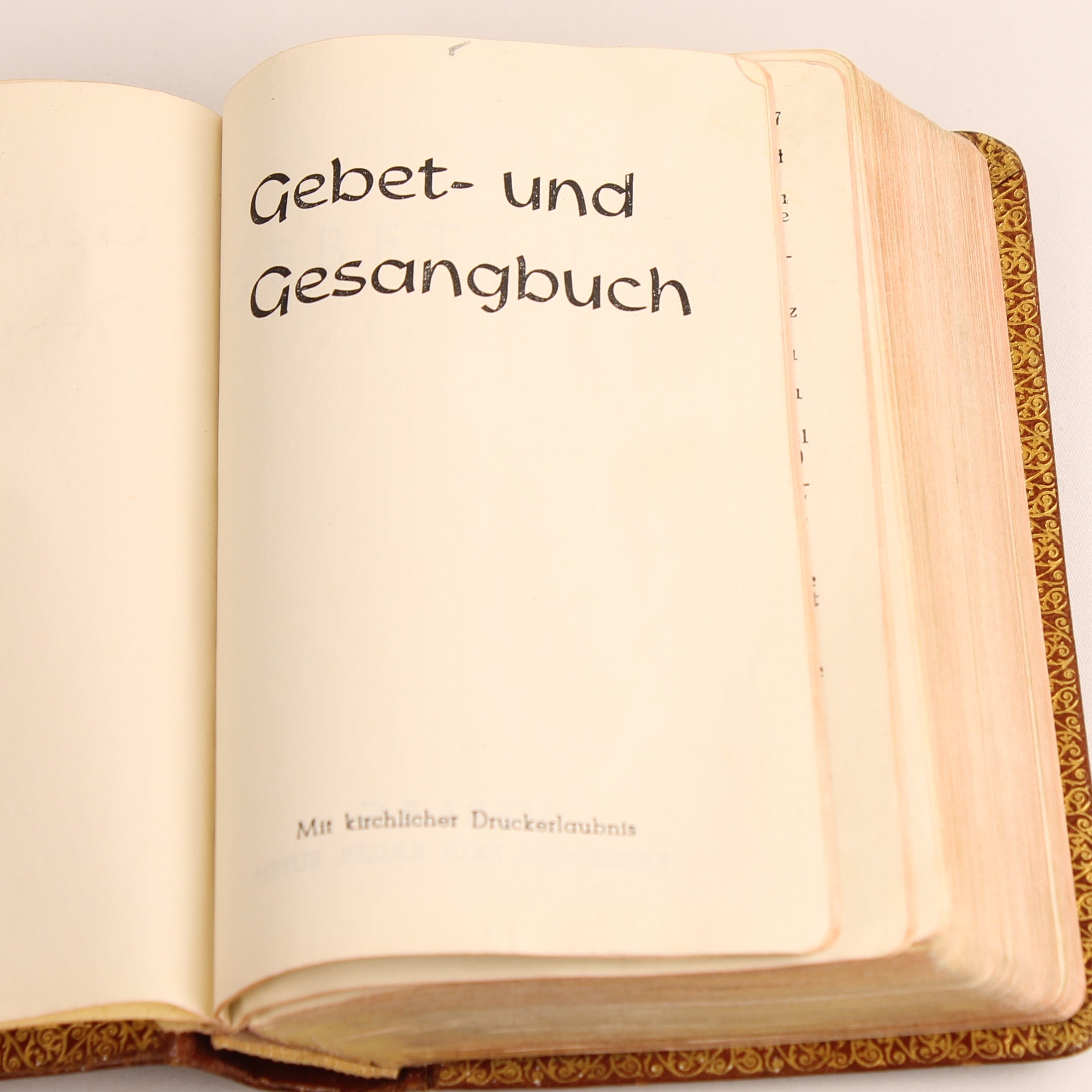 Gebet- und Gesangbuch –  Papierwerk Paul Kaiser, Eupen ca. 1940 - Leren Etui