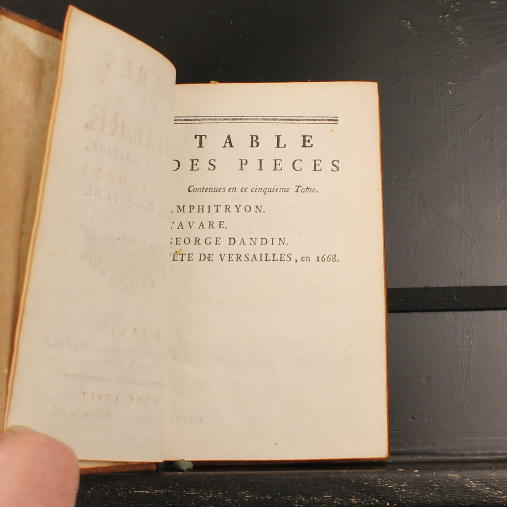 Works of Molière, Volume V - Paris 1784 - At the Widow David's