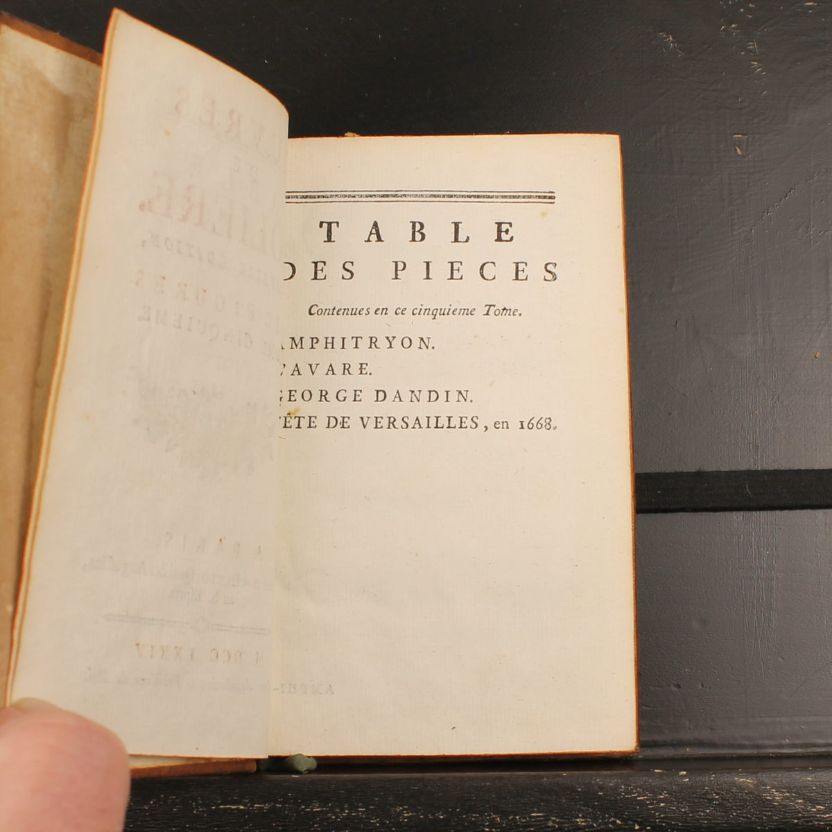Œuvres de Molière, Deel V - Parijs 1784 - Chez la Veuve David