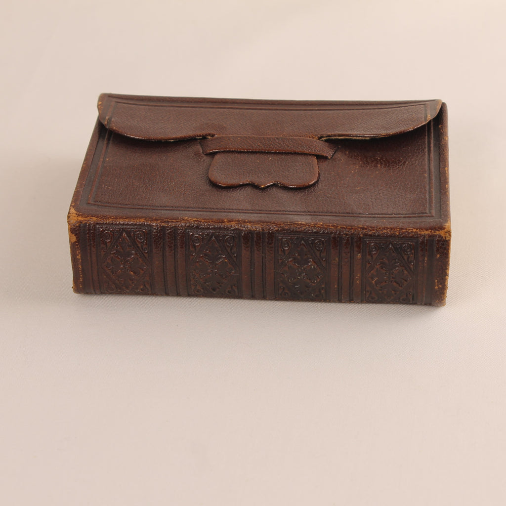 Antique Pocket Bible + Psalm Book (1773 versification) – A. Jongbloed Leeuwarden – leather overlap binding – 1911