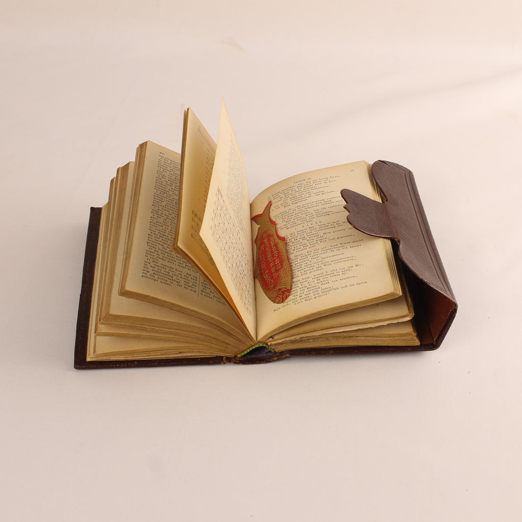 Antique Pocket Bible + Psalm Book (1773 versification) – A. Jongbloed Leeuwarden – leather overlap binding – 1911