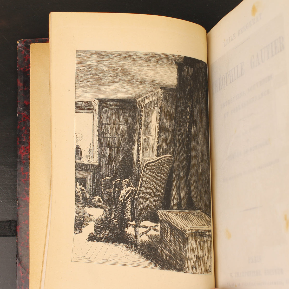 Théophile Gautier - Émile Bergerat - Eerste uitgave 1879 met originele ets van Félix Bracquemond