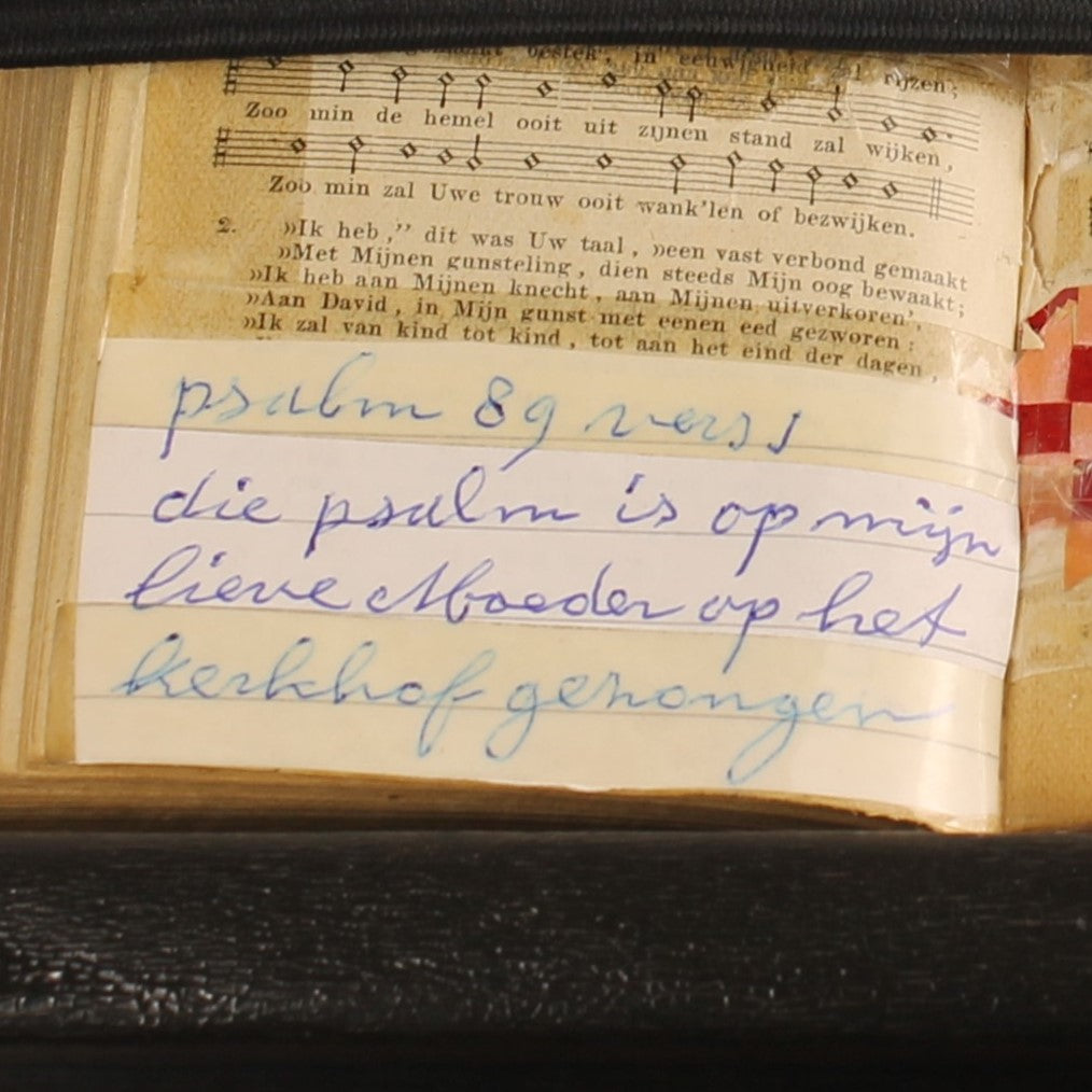 Antique Pocket Bible + Psalm Book (1773 versification) – A. Jongbloed Leeuwarden – leather overlap binding – 1911