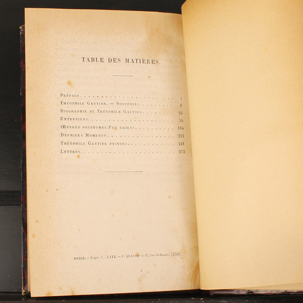 Théophile Gautier - Émile Bergerat - Édition originale de 1879 avec une eau-forte originale de Félix Bracquemond