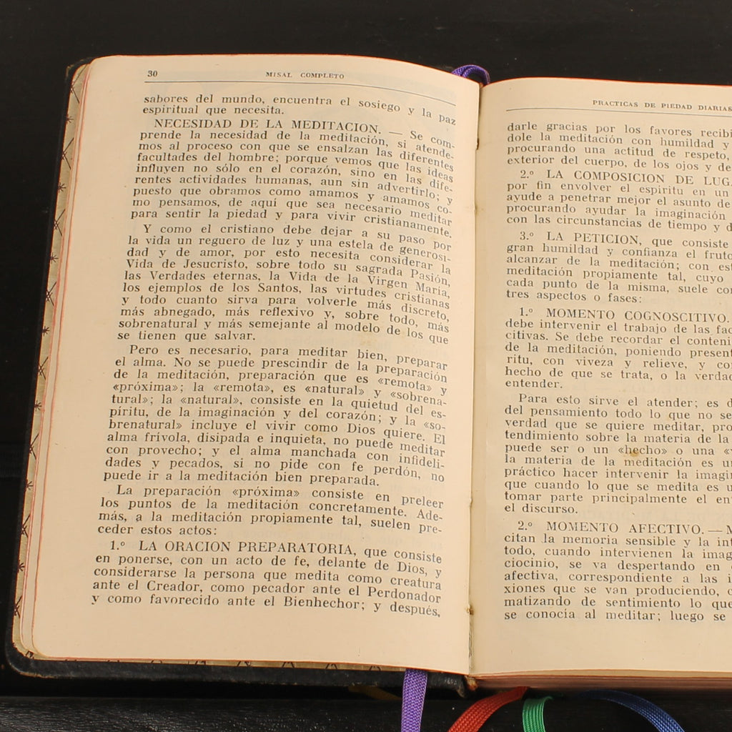 Misal Completo para los Fieles - Spaans Missaal 1958 Valencia - Leren Band met Goudsnede