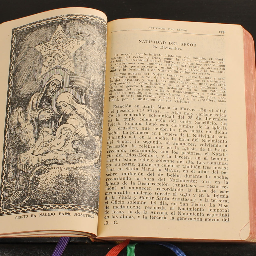 Misal Completo para los Fieles - Spaans Missaal 1958 Valencia - Leren Band met Goudsnede