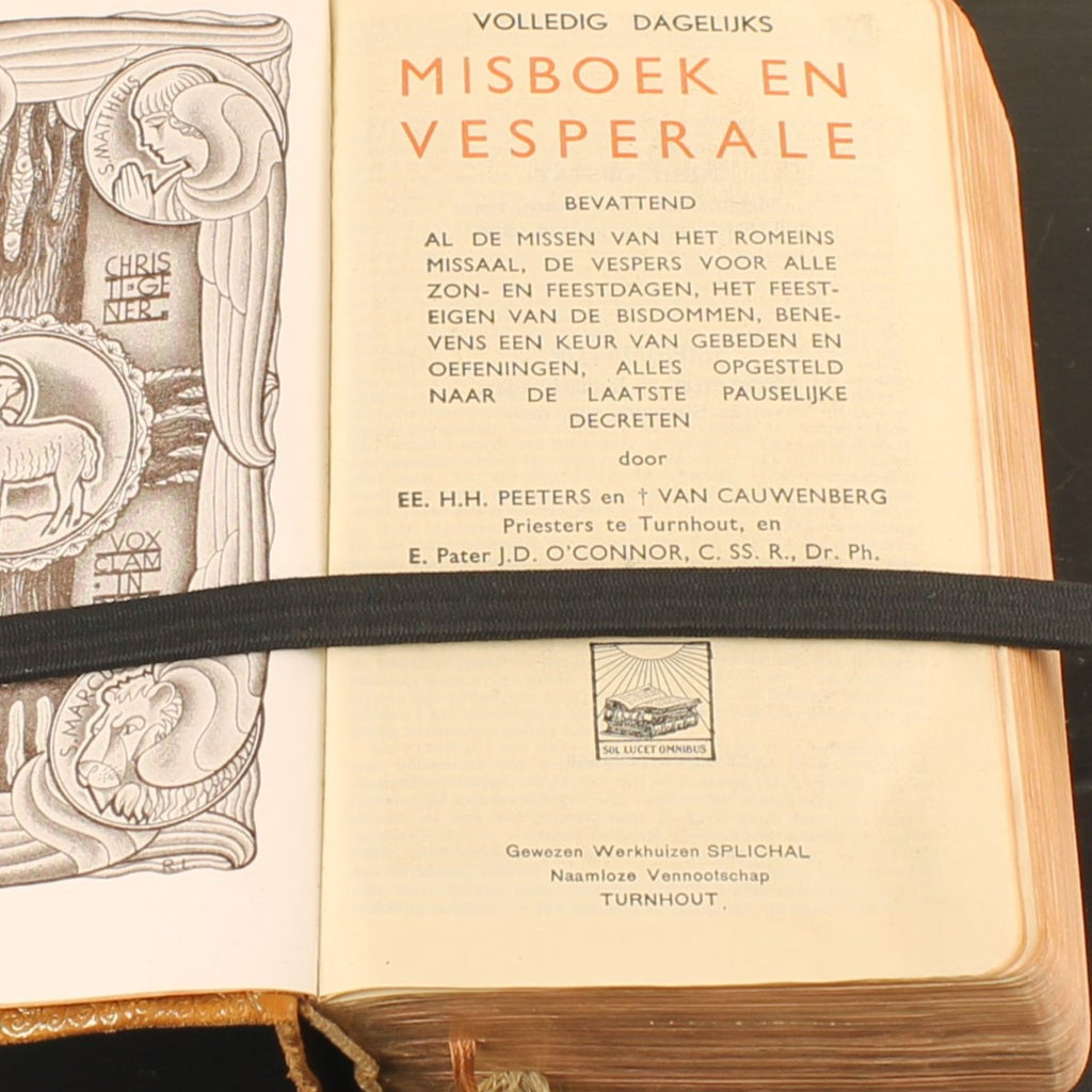 Volledig Dagelijks Misboek & Vesperale (1947) – Turnhout – Leren Band met Goudsnede – Pre-Vaticanum II