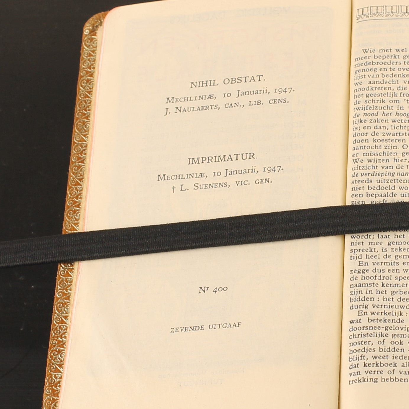 Volledig Dagelijks Misboek & Vesperale (1947) – Turnhout – Leren Band met Goudsnede – Pre-Vaticanum II