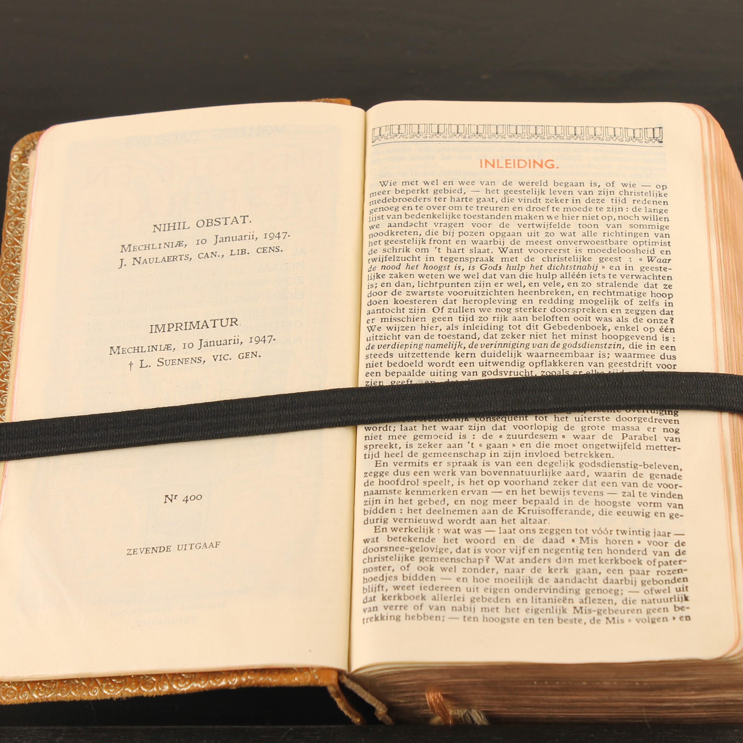 Volledig Dagelijks Misboek & Vesperale (1947) – Turnhout – Leren Band met Goudsnede – Pre-Vaticanum II