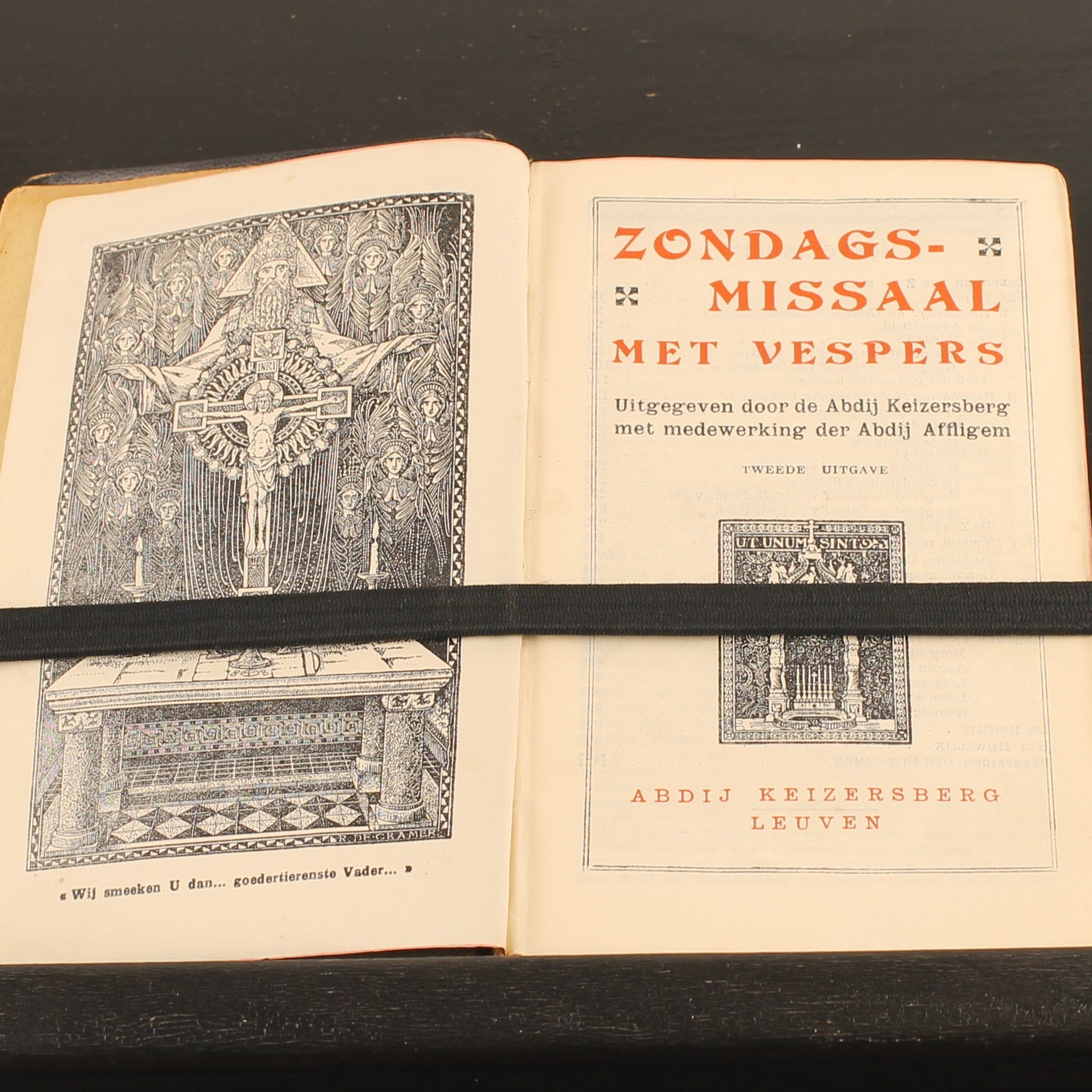 Zondagsmissaal met Vespers (ca. 1925) – Abdij Keizersberg Leuven – Vintage Liturgisch Boek