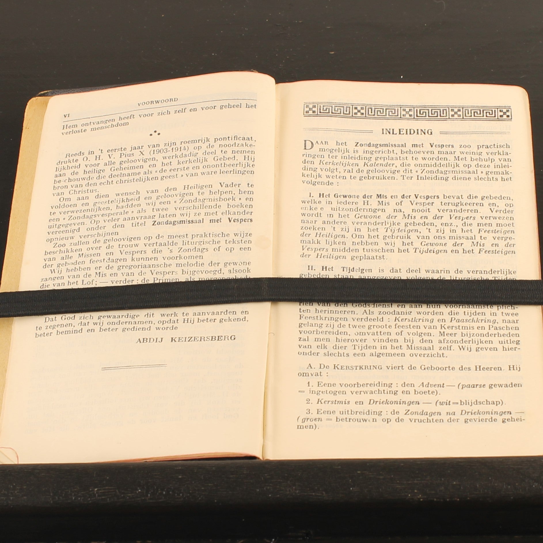 Zondagsmissaal met Vespers (ca. 1925) – Abdij Keizersberg Leuven – Vintage Liturgisch Boek