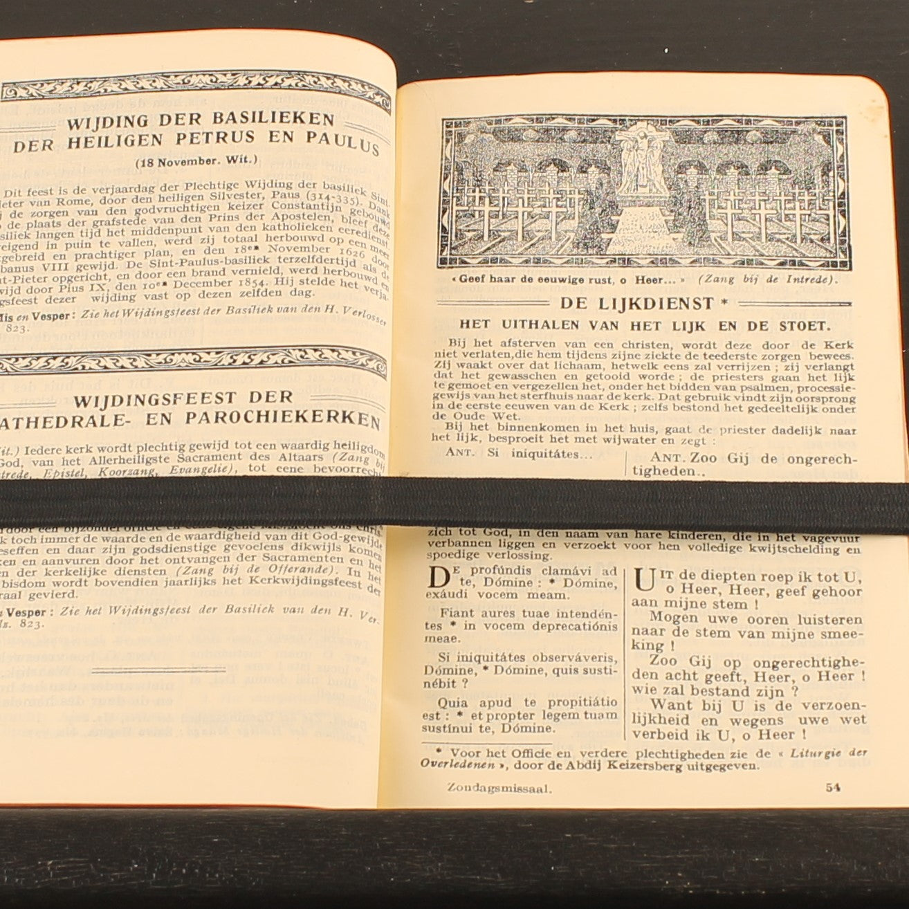 Zondagsmissaal met Vespers (ca. 1925) – Abdij Keizersberg Leuven – Vintage Liturgisch Boek