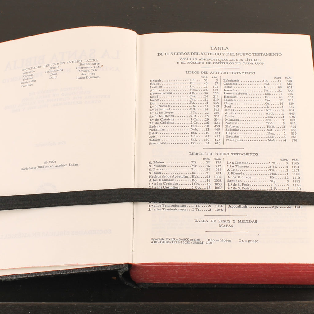 La Santa Biblia – Reina-Valera 1960 – Spaanse Bijbel – Vintage Editie ca. 1970