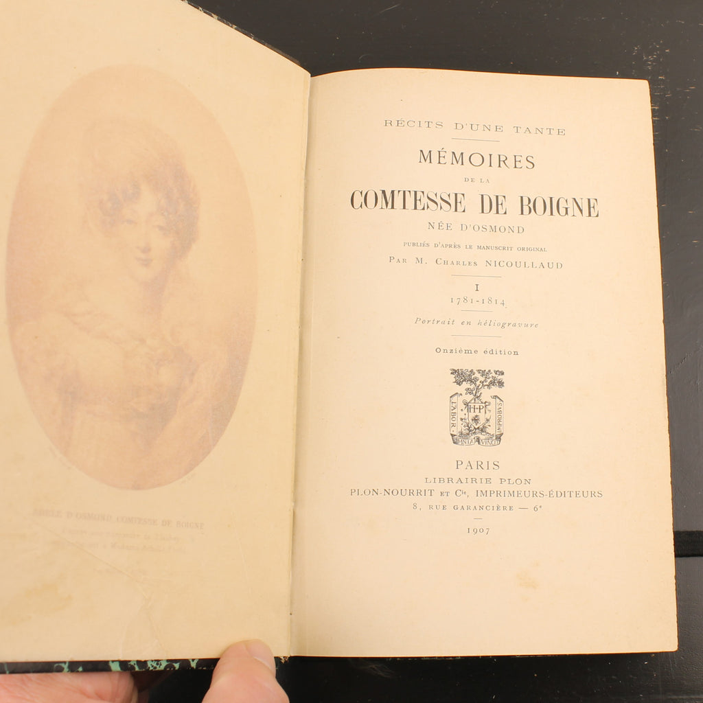 Memoirs of the Comtesse de Boigne - Charles Nicoullaud - Volume 1 - Paris 1907