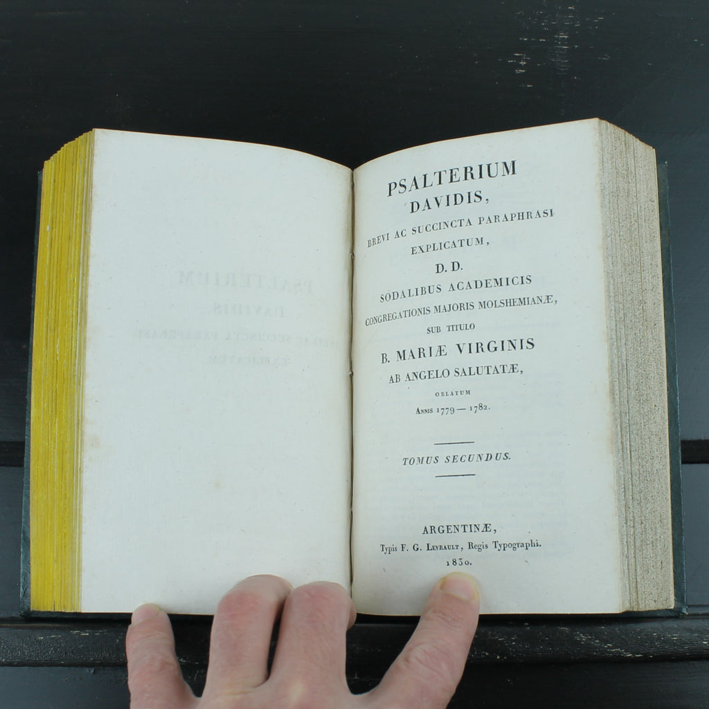 Psalterium Davidis - Antique Latin Psalter - F. G. Levrault, Strasbourg 1830