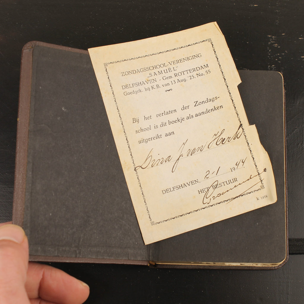 Bibel | NBG-Übersetzung 1951 | Vintage-Bibelchen mit Goldrand und historischem Einlegeblatt